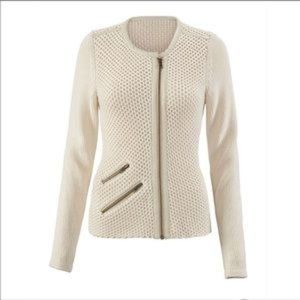 Vintage CABi Moto Zip Up Sweater Size Medium